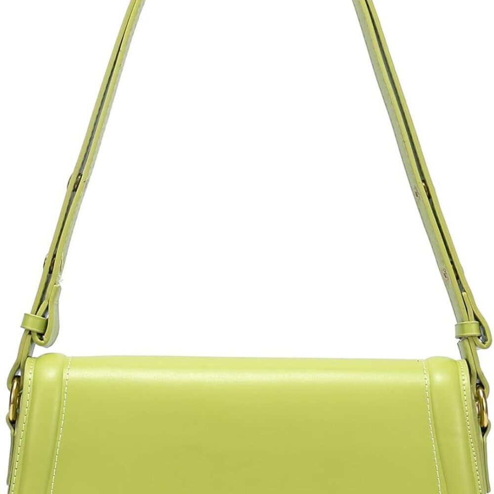 Women’s Faux Leather Crescent Shoulder Bag Compact Crossbody Purse